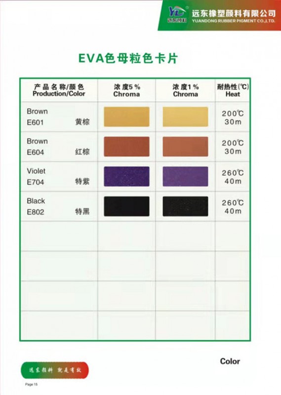 EVA色母粒色卡片
